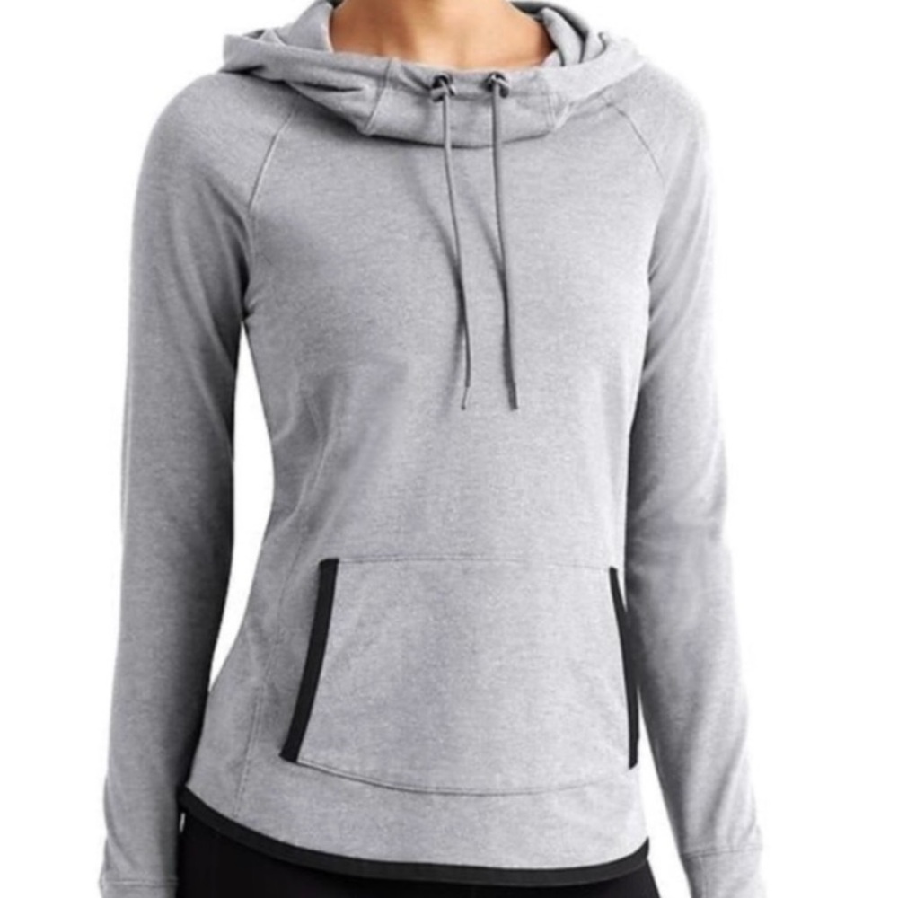 ATHLETA Grey Heather Sentry Hoodie Pullover Sweatshirt French Terry Size‎ Medium
